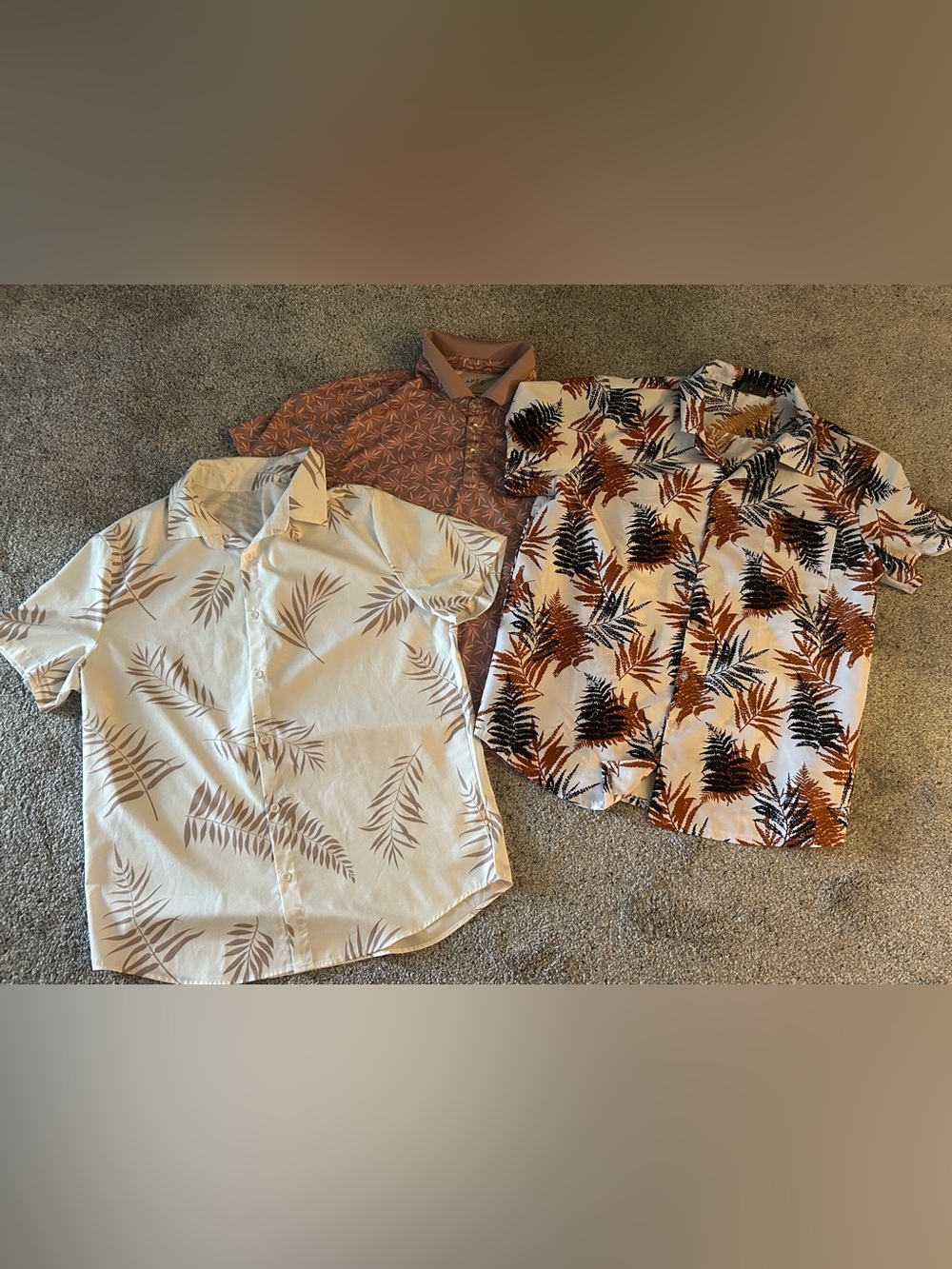Men’s Hawaiian Polo Tropical Floral Shirt Bundle/ Lot Size Large/XL